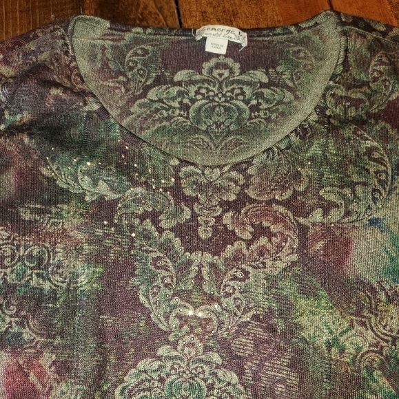 Earthtones Multi-colored printed top Large - Picture 2 of 6